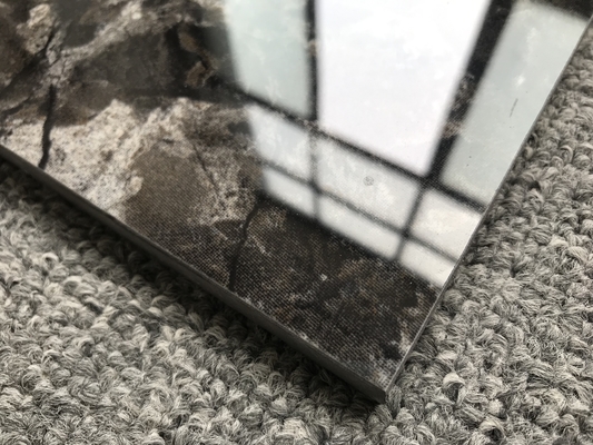 60 x 60 cm Porcelanato Piastrelle da pavimento in marmo a quadri in bianco e nero in finitura opaca