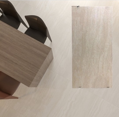 24x48 Italian Travertine Stone Look Porcellana Piastrelle 60x120 600x1200 per Parete Interno