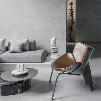 Moderno stile Porcellana Piastrelle Grigio chiaro e bianco Travertino Look Outdoor Piastrella da parete