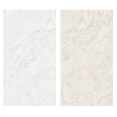 Moderno stile Porcellana Piastrelle Grigio chiaro e bianco Travertino Look Outdoor Piastrella da parete