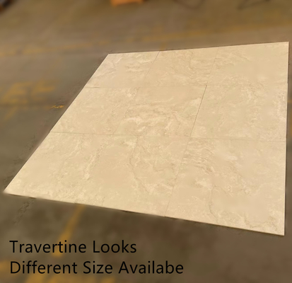 Moderno stile Porcellana Piastrelle Grigio chiaro e bianco Travertino Look Outdoor Piastrella da parete