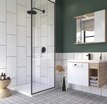 Finitura pronta 30x60 Bagno in ceramica vetrata Piastrelle bianche di design interni Piastrelle 300x600