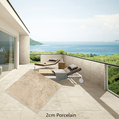 Imitazione di pietra Tessitura 600*1200 Travertino d'argento Aspetto piastrelle di porcellana per la piscina